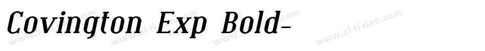 Covington Exp Bold字体转换